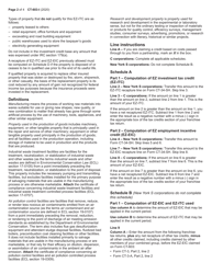 Instructions for Form CT-603 Claim for Ez Investment Tax Credit and Ez Employment Incentive Credit - New York, Page 2