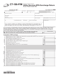 Document preview: Form CT-186-P/M Utility Services Mta Surcharge Return - New York
