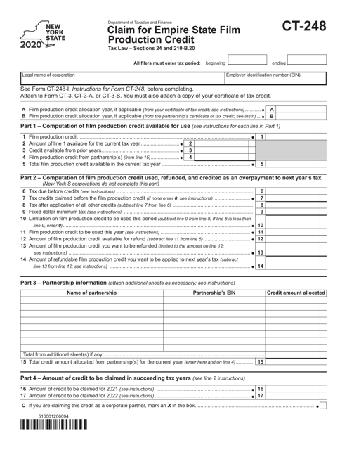 Form CT-248 2020 Printable Pdf