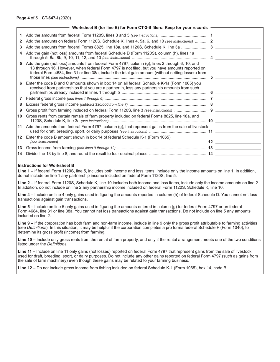 Instructions for Form CT-647, CT-647-ATT - New York, Page 4