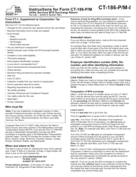 Instructions for Form CT-186-P/M Utility Services Mta Surcharge Return - New York