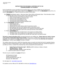 Form SFN61645 Request for Certified Copy of an Acknowledgment of Paternity - North Dakota, Page 2