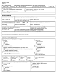 Form SFN58707 North Dakota Certifier&#039;s Worksheet for Fetal Death - North Dakota, Page 3