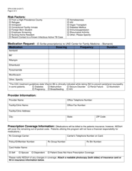 Form SFN61293 Request for Active Tb Medications - North Dakota, Page 2