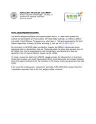 Form SFN61133 Ndiis Data Request Document - North Dakota