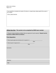 Form SFN61133 Ndiis Data Request Document - North Dakota, Page 5