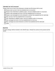 Haccp Plan Review Submittal Form - North Dakota, Page 4