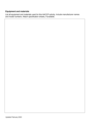Haccp Plan Review Submittal Form - North Dakota, Page 6