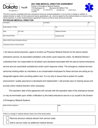 Document preview: EMS Medical Director Agreement - North Dakota, 2021