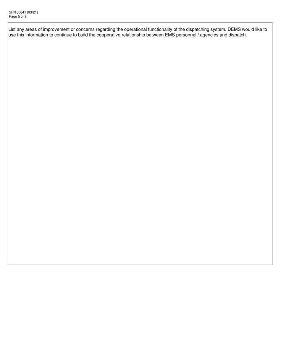 Form SFN60841 North Dakota License Application - Quick Response Unit - North Dakota, Page 5