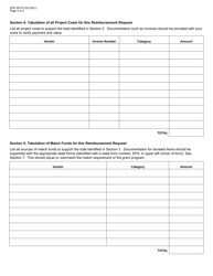 Form SFN59174 Grant Program Reimbursement Request - North Dakota, Page 2