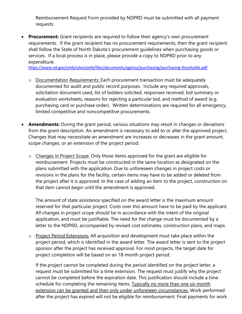 Off-Highway Vehicle Recreation Grant Application - North Dakota, Page 4