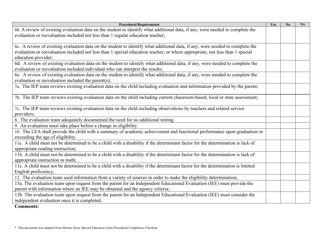 Procedural Compliance Initial and Reevaluation Checklist - North Dakota, Page 2