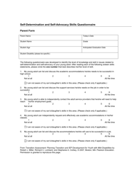 Self-determination and Self-advocacy Skills Questionnaire - North Dakota, Page 3