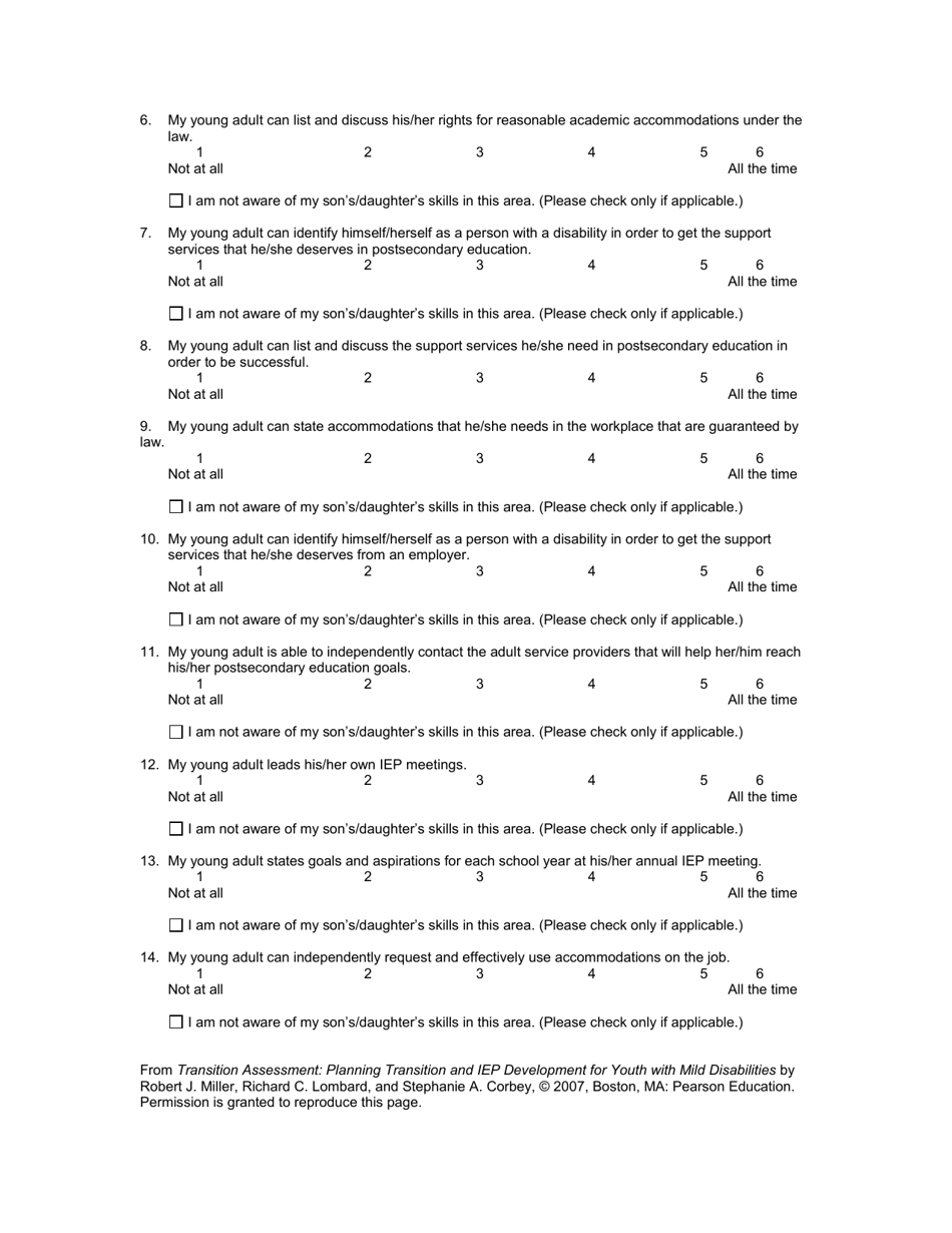 Self-determination and Self-advocacy Skills Questionnaire - North Dakota, Page 4