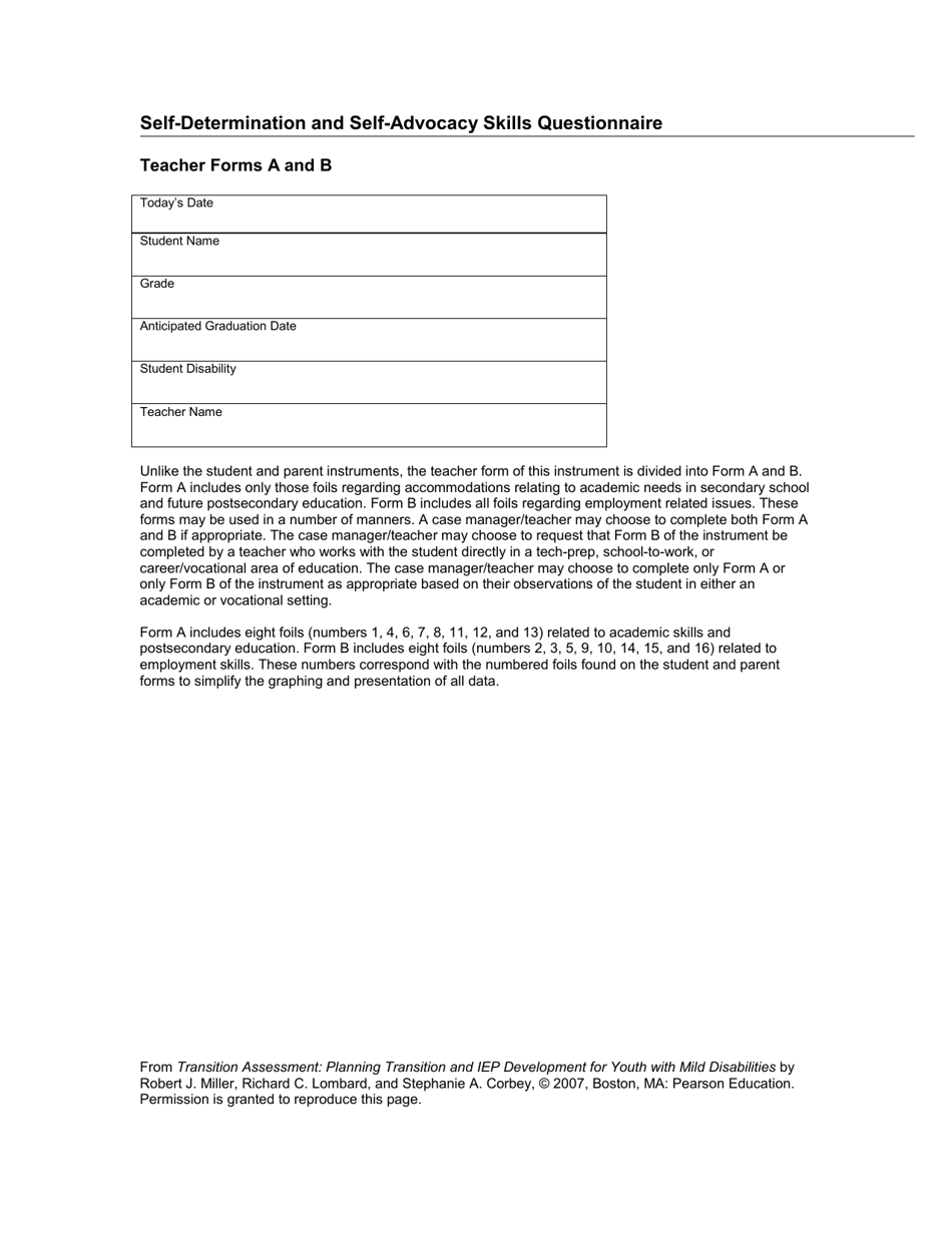 Self-determination and Self-advocacy Skills Questionnaire - North Dakota, Page 6