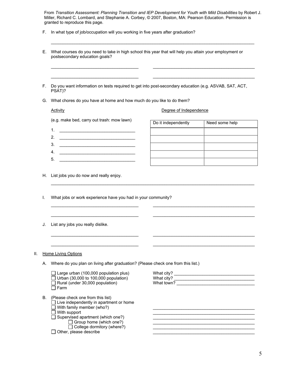 Future Planning Inventory - North Dakota, Page 5