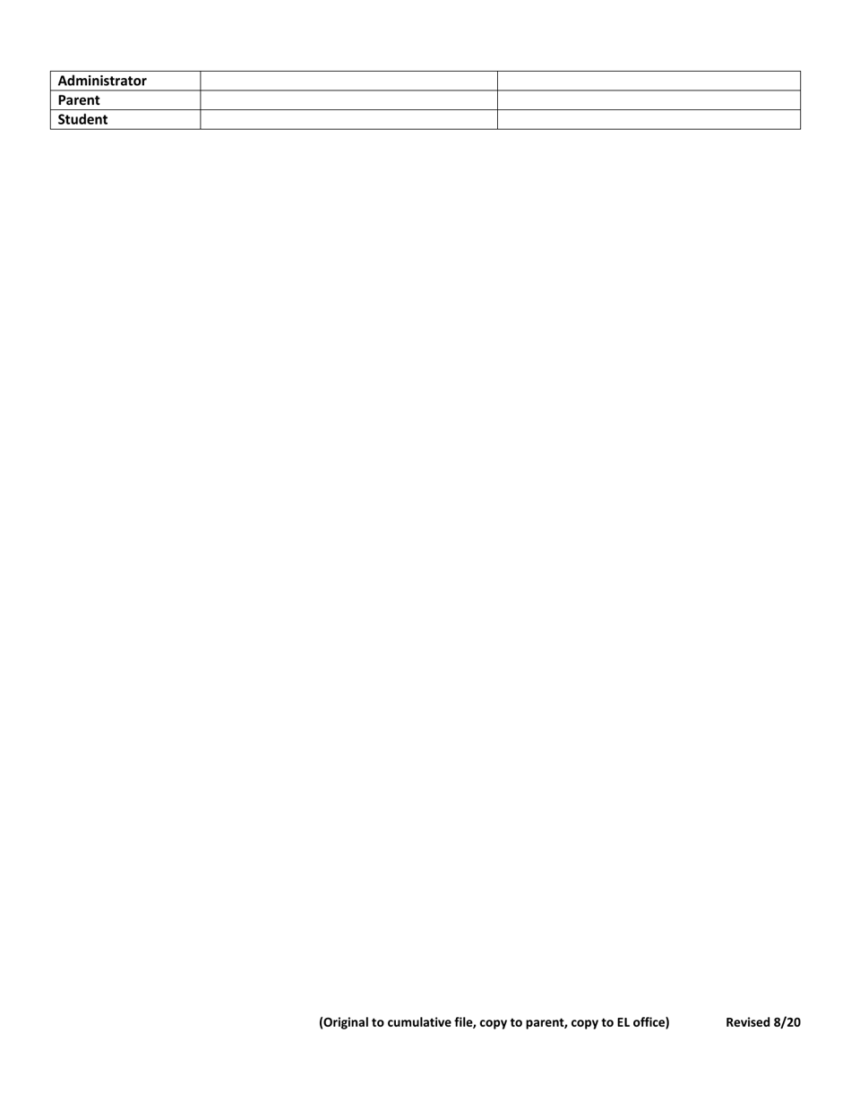 Monitoring Worksheet for Exited (Former) El Students - Title Iii  English Learner (El) Program - North Dakota, Page 3