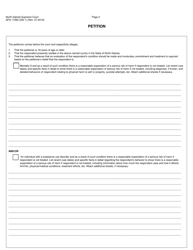 Form SFN17260 (GN-1) Petition for Involuntary Commitment - North Dakota, Page 2