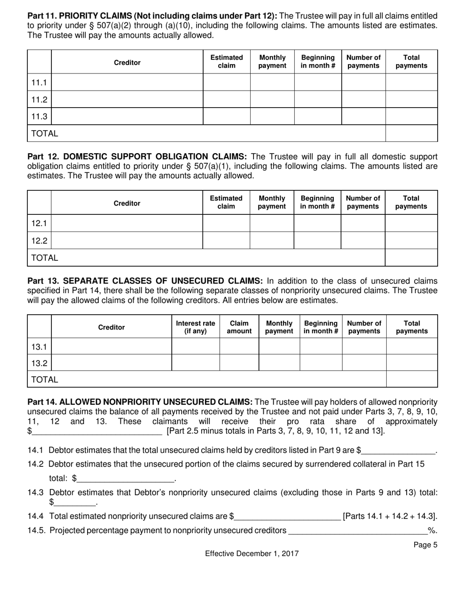 Chapter 13 Plan - North Dakota, Page 5