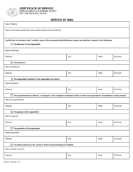 Form SFN17268 (GN-9) Certificate of Service - North Dakota