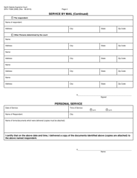 Form SFN17268 (GN-9) Certificate of Service - North Dakota, Page 2