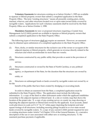 Application for Easement in State-Owned Submerged Lands - North Carolina, Page 2