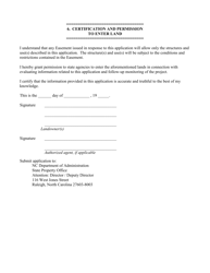 Application for Easement in State-Owned Submerged Lands - North Carolina, Page 9