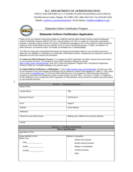 Document preview: Statewide Uniform Certification Application - North Carolina