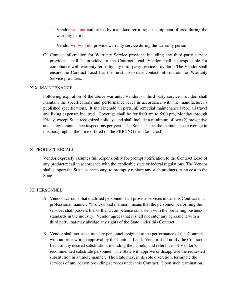 Goods and Services Agreement - North Carolina, Page 5