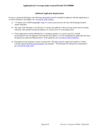 Application for Coverage Under General-Permit Ncg500000 - North Carolina, Page 4