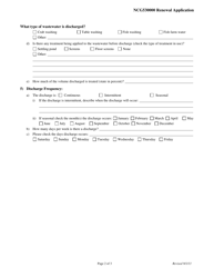 Application for Renewal of Existing Coverage Under General Permit Ncg530000 - North Carolina, Page 2