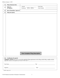 Form LHTD-1 Life, Accident &amp; Health, Annuity, Credit Transmittal Document, Page 2