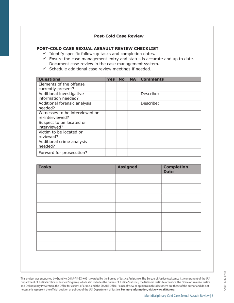 Multidisciplinary Cold Case Sexual Assault Review - North Carolina, Page 5