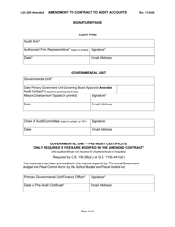 Form LGC-205 AMENDED Amendment to Contract to Audit Accounts - North Carolina, Page 2