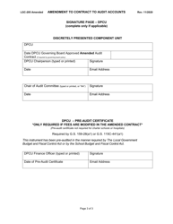 Form LGC-205 AMENDED Amendment to Contract to Audit Accounts - North Carolina, Page 3