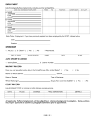 Form PERS-6 Application for Civilian Employment - New York, Page 2