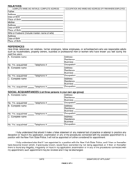 Form PERS-6 Application for Civilian Employment - New York, Page 3