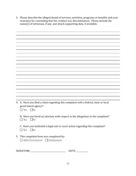Appendix C Americans With Disabilities Act Complaint Form - New York, Page 2