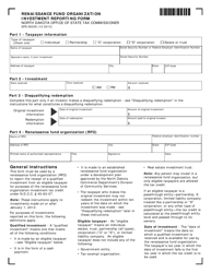 Document preview: Form SFN28239 Renaissance Fund Organization Investment Reporting Form - North Dakota