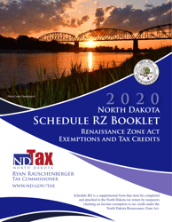Document preview: Form SFN28706 Schedule RZ Renaissance Zone Income Exemption and Tax Credits - North Dakota