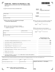Document preview: Form PPD (SFN21849) 2% Prepaid Wireless 911 Fee Form - North Dakota