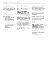 Form PPD (SFN21849) 2% Prepaid Wireless 911 Fee Form - North Dakota, Page 2
