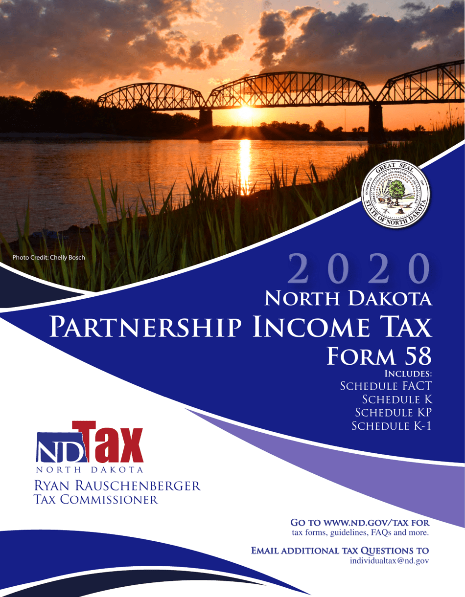 Instructions for Form 58, SFN28703 Partnership Income Tax Return - North Dakota, Page 1