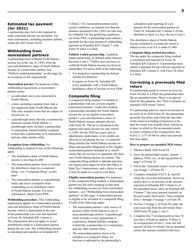Instructions for Form 58, SFN28703 Partnership Income Tax Return - North Dakota, Page 5