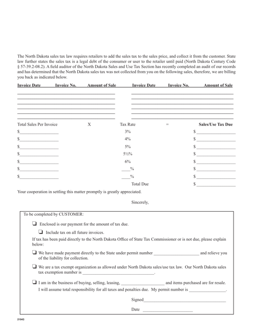 Form 21943  Printable Pdf