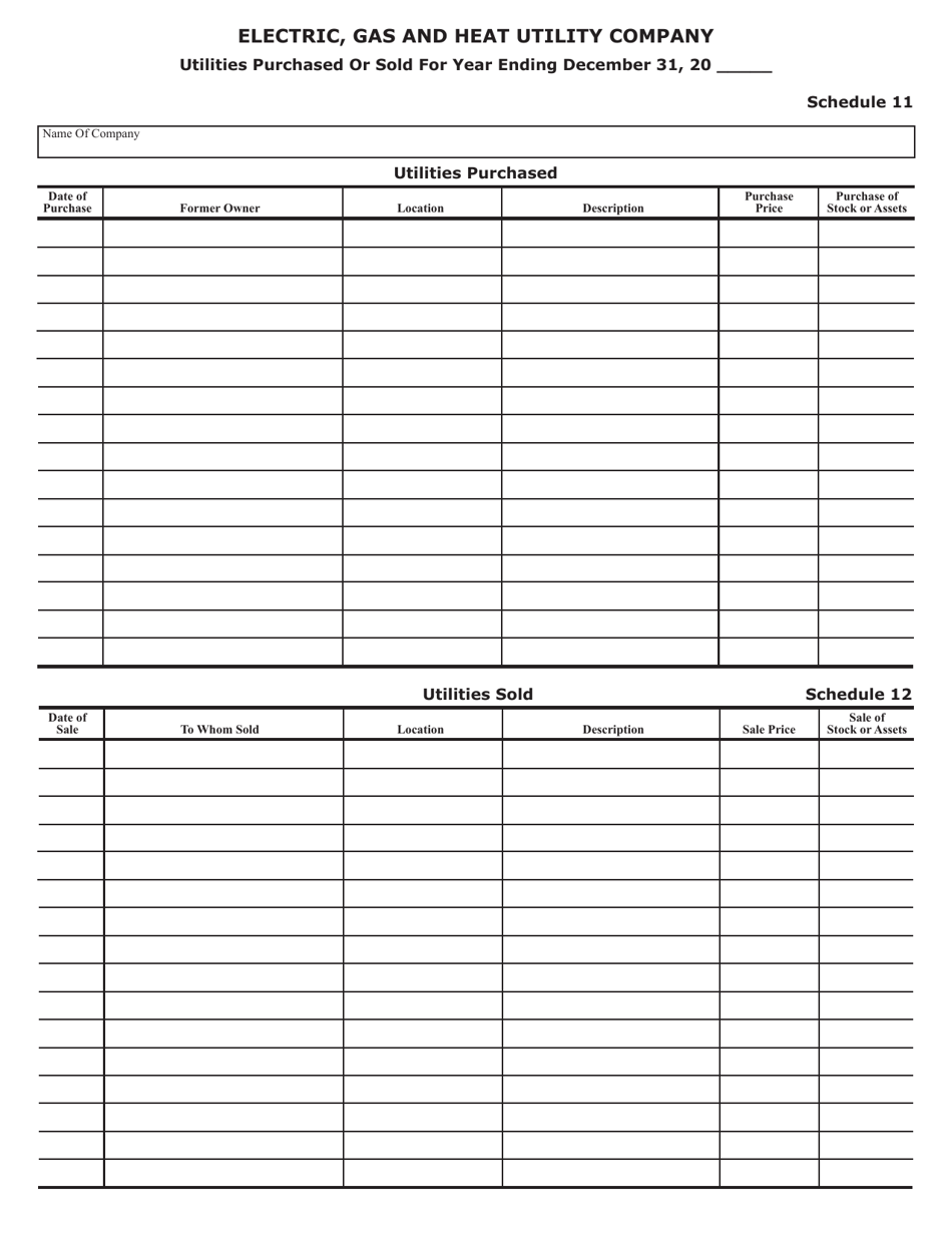 Form SFN25801 Annual Report of Electric, Gas and Heat Utility Companies - North Dakota, Page 14