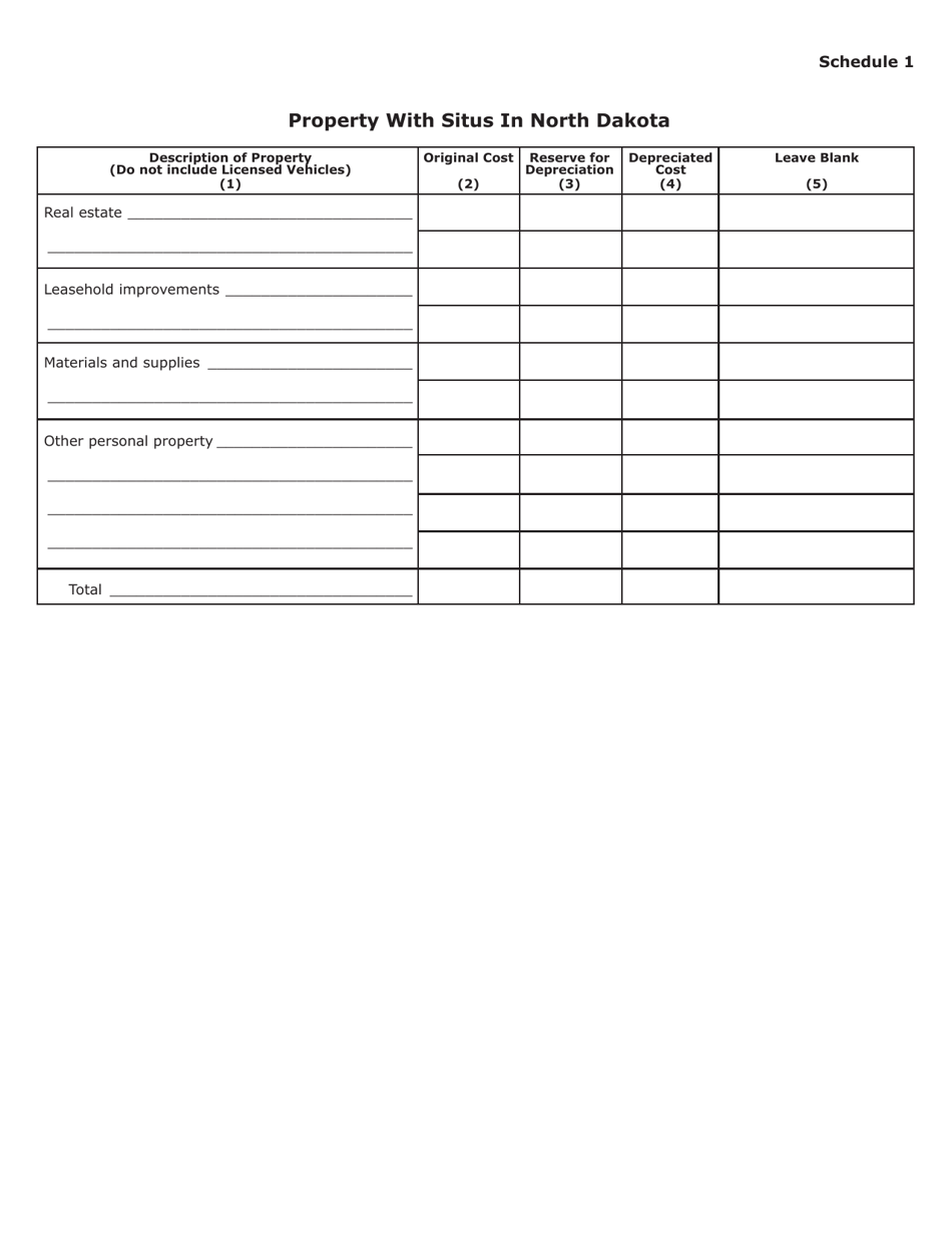 Form SFN25816 Annual Report of Air Transportation Companies - North Dakota, Page 2