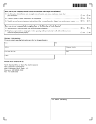 Form SFN21843 Sales and Use Tax Business Activities - North Dakota, Page 2