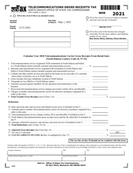 Document preview: Form SFN22008 Telecommunications Gross Receipts Tax - North Dakota